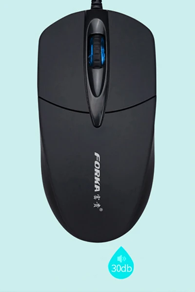 Silent click Black Forka Silent Click USB Проводная компьютерная эргономичная мышь Mute PC Компьютерная игра бизнес для ПК ноутбук офисный аксессуар - Цвет: Silent click Black