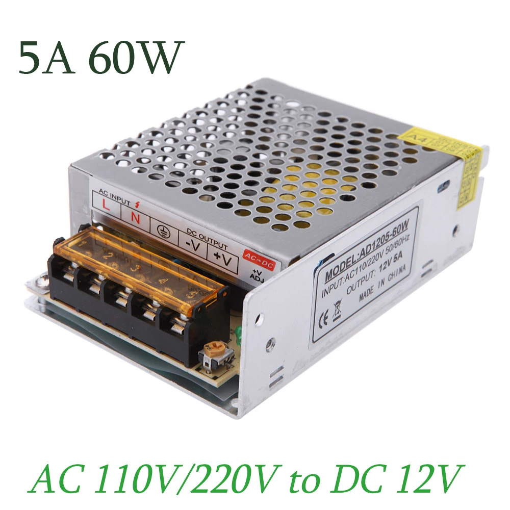 Трансформатор освещения питания 12 V Драйвер светодиодной ленты 220 к DC 10A 15A 20A Вольт