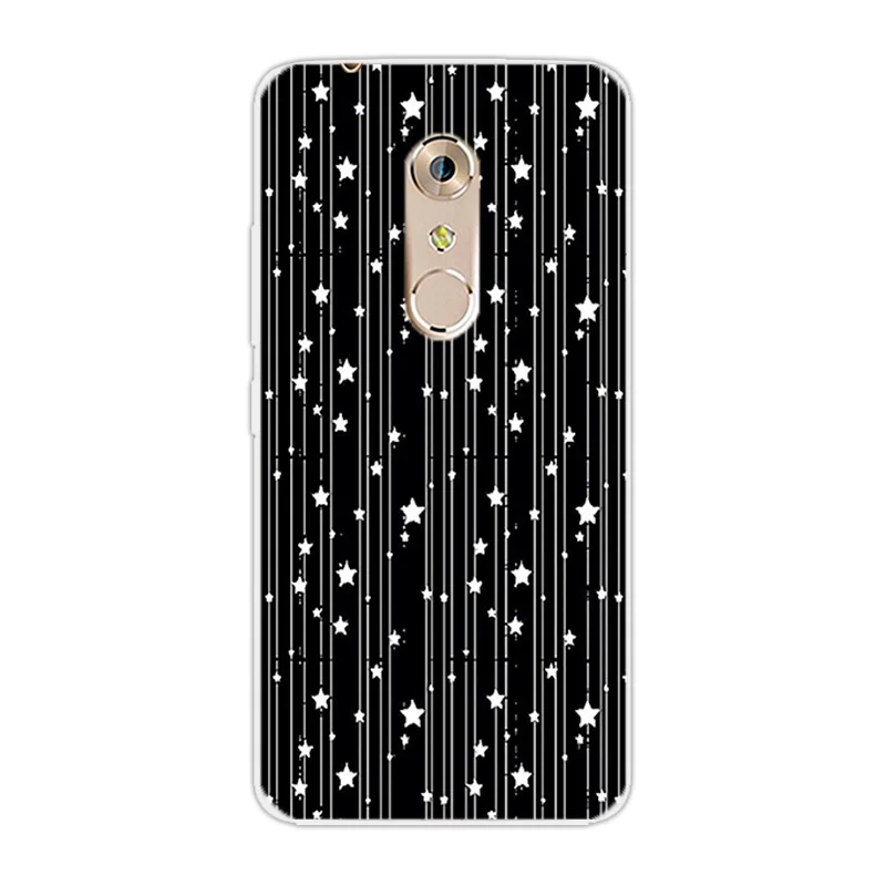 5 дюймов для ZTE Axon 7 задняя крышка прозрачный мягкий кремний чехол TPU B & W дизайн