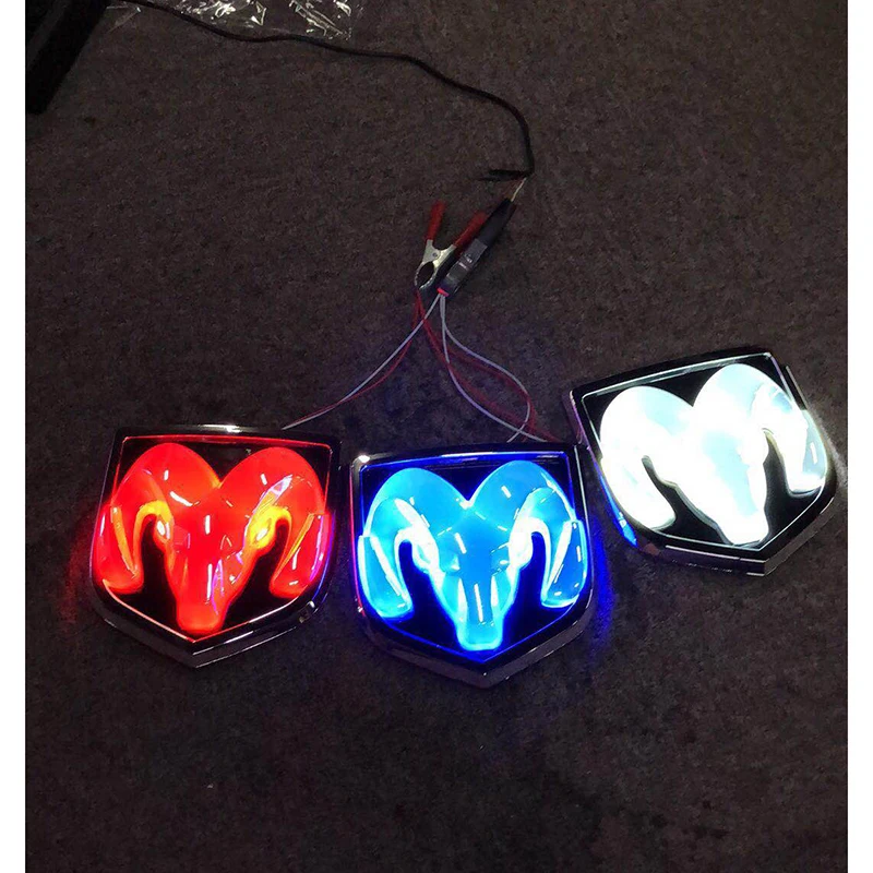 Грузовик задний фонарь до Bowtie Глянец черный/хром светодиодный R/B/W LED Эмблема