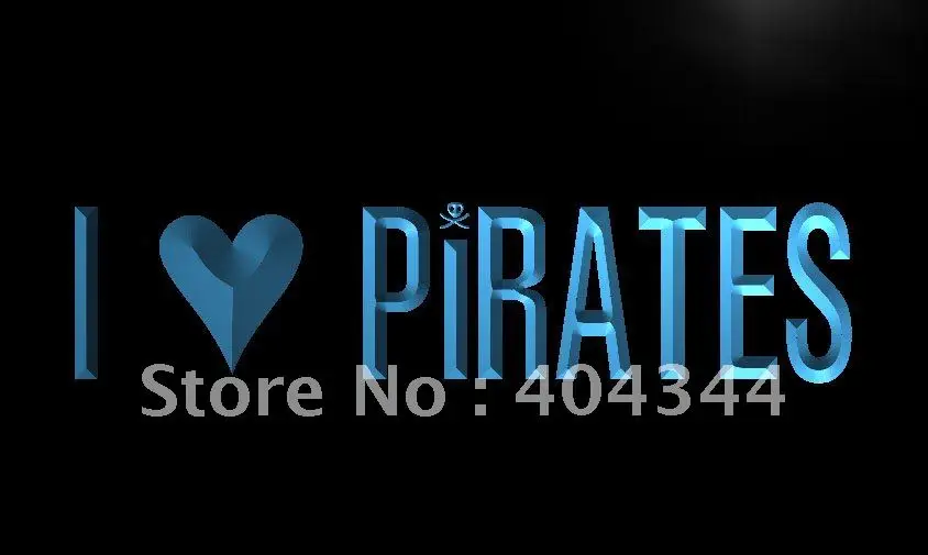 

LK624- I Love Pirates Home Display Room LED Neon Light Sign