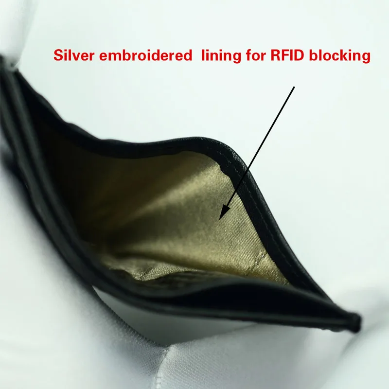 KZNI Rfid блокирующий карбоновый женский кошелек из натуральной кожи с отделением