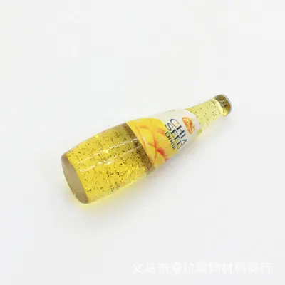 5Pcs yellow 5 шт. мини-бутылка для сока/пива DIY Подвески для Sime игрушки материал для наполнения клейкие аксессуары бутылка для напитков Lizun модель инструмент игрушки - Цвет: 5Pcs yellow