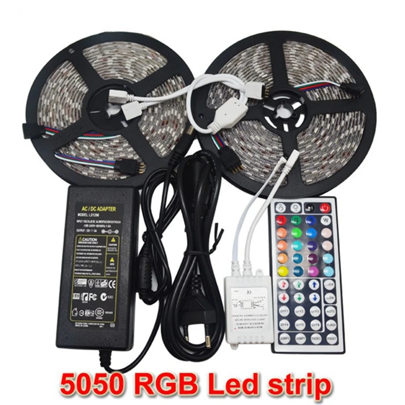 Водонепроницаемая светодиодная лента Jiguoor 10 м SMD 5050 RGB 600 Рождественское украшение