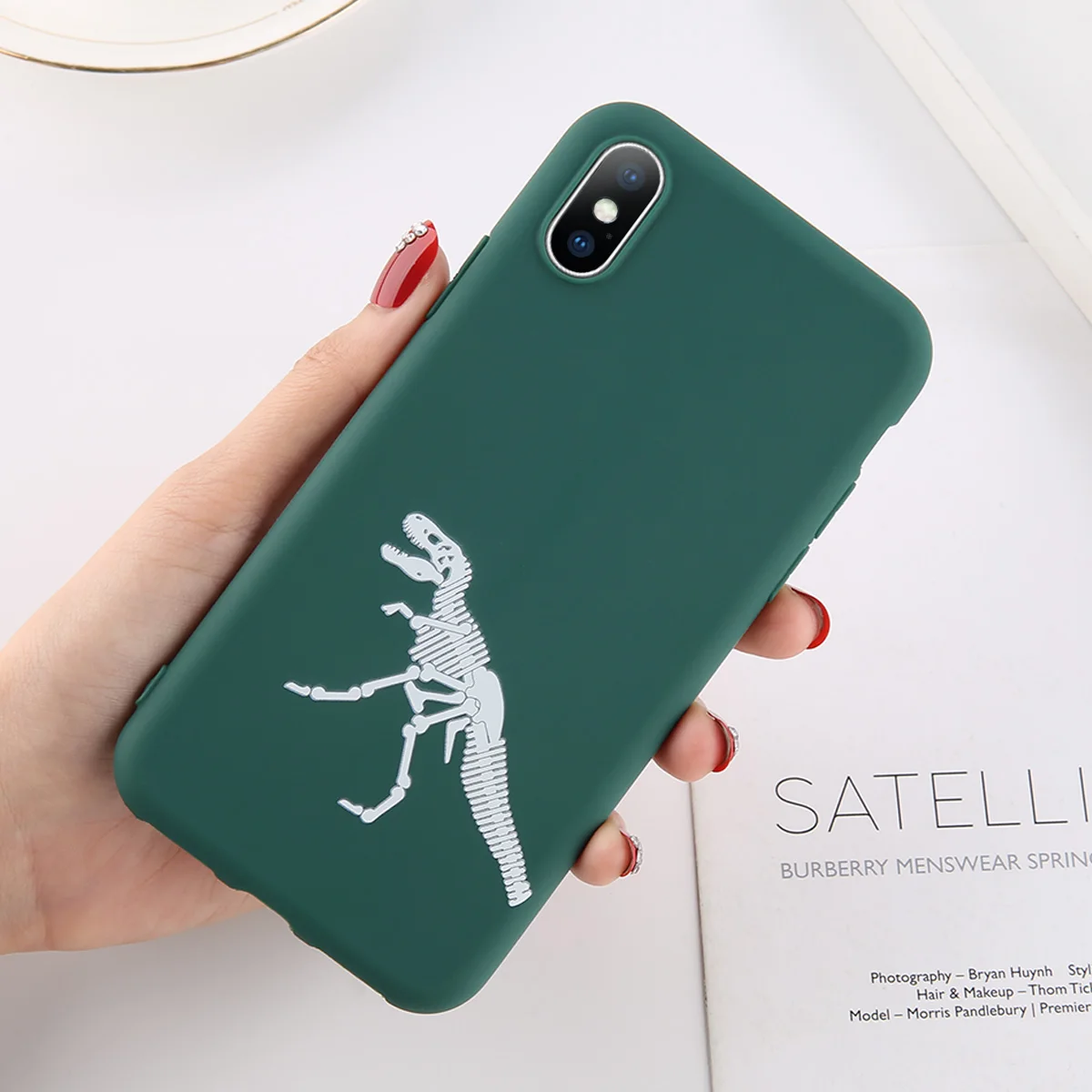 T9 Lovebay чехол для телефона для iPhone 11, 6, 6 s, 7, 8 Plus, X, XR, XS Max, 5 5S, мягкий ТПУ чехол с милым котом, динозавром для iPhone 11Pro Max, чехол s - Цвет: T9