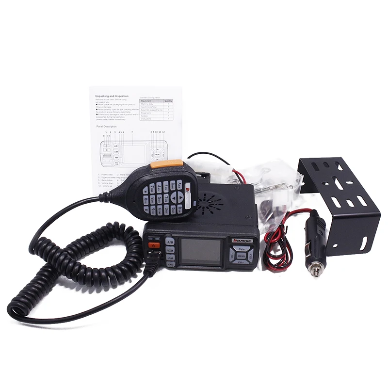 BJ 318 двухдиапазонный VHF UHF 25 Вт 136 174 & 400 490 МГц Мини Автомобильный мобильный