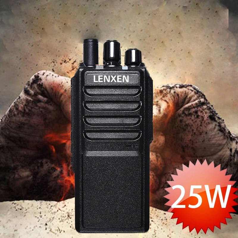 Высокая мощность LEIXEN VV 25 ватт дальний walkie talkie с 12 6 в 4000 мАч батарея|Рации| |