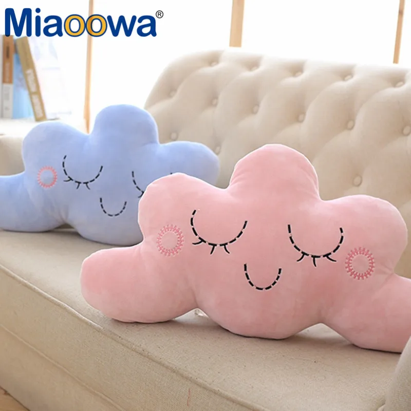 1 шт. 35*60 см Kawaii Cloud плюшевые мягкие набивные розовые синие красивые диванные