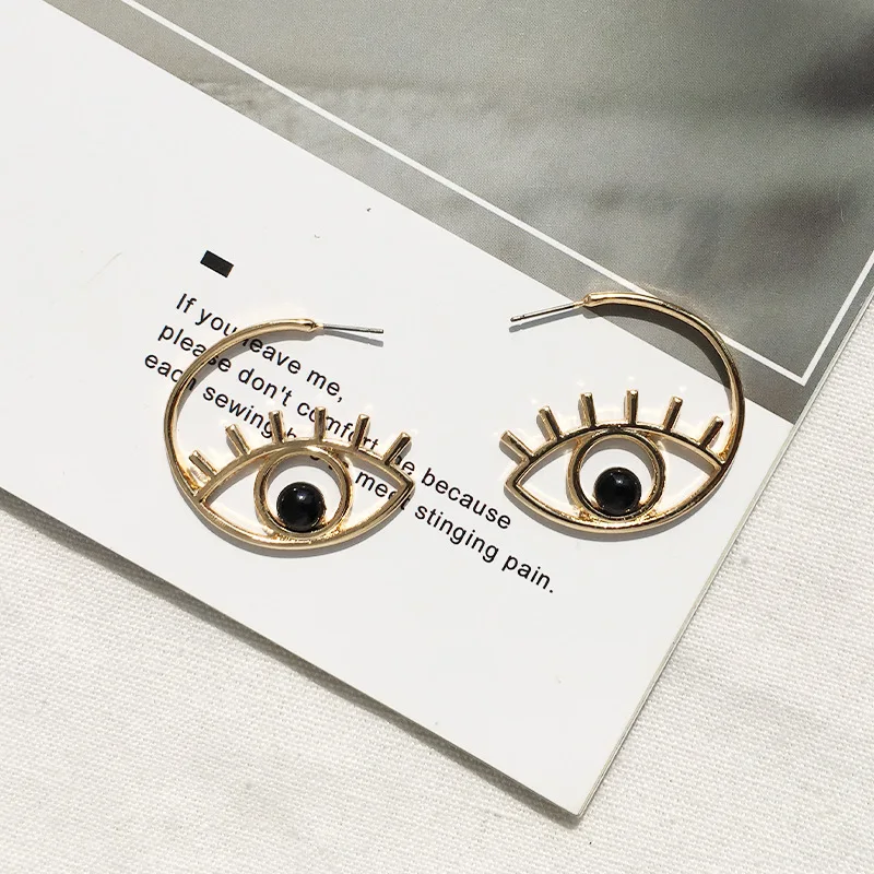Europe &amp America Style Eyes Shape Earrings Personality Big Stud Women Fashion Jewelry Oorbellen Brincos Earring Gifts | Украшения и