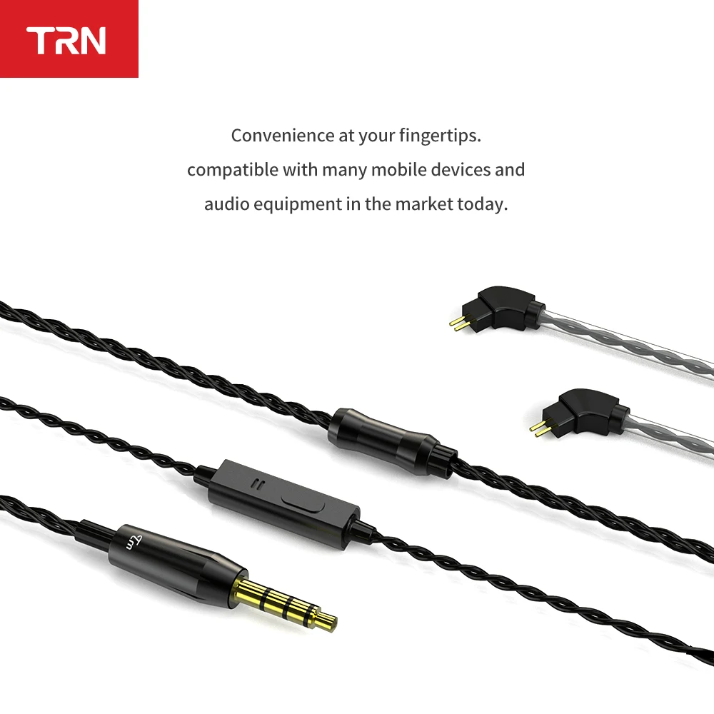 TRN IM2 Hybrid In Ear наушники HIFI DJ монитор гарнитура спортивные со съемным кабелем 2PIN V80 V30