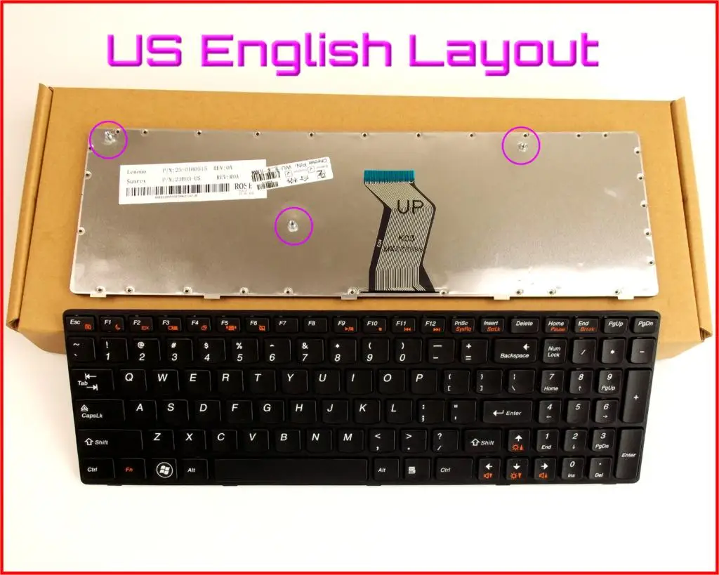 Клавиатура для ноутбука Lenovo Z570 новая английская версия B570 B570A B570G B575 V570C Z575 B570EA
