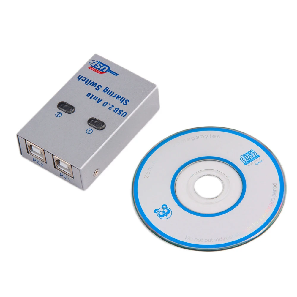 Usb переключатель конвертер автоматический разделитель компьютерная периферийная техника для 2 ПК компьютерный принтер для офисного домашнего использования usb2.0 концентратор