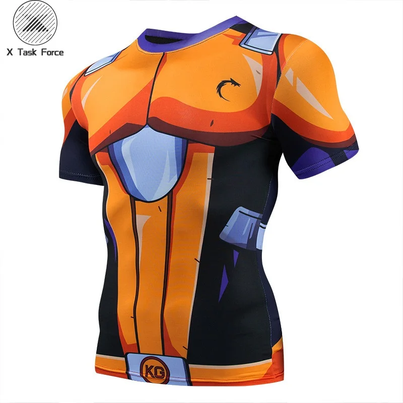 Мужская футболка с длинным рукавом и принтом Жемчуг дракона vegeta Super Saiyan короткие