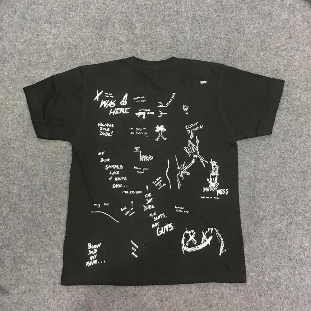 19SS Новейшая летняя футболка с принтом месть xxxtentacion надписью Don't Kill scrawl в стиле