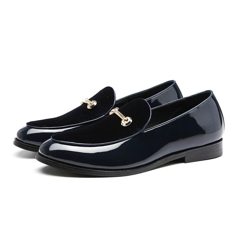 2018 Fashion Pointed Toe Dress Shoes Men Loafers Patent Leather Oxford for Formal Mariage Wedding Plus size 48 | Обувь