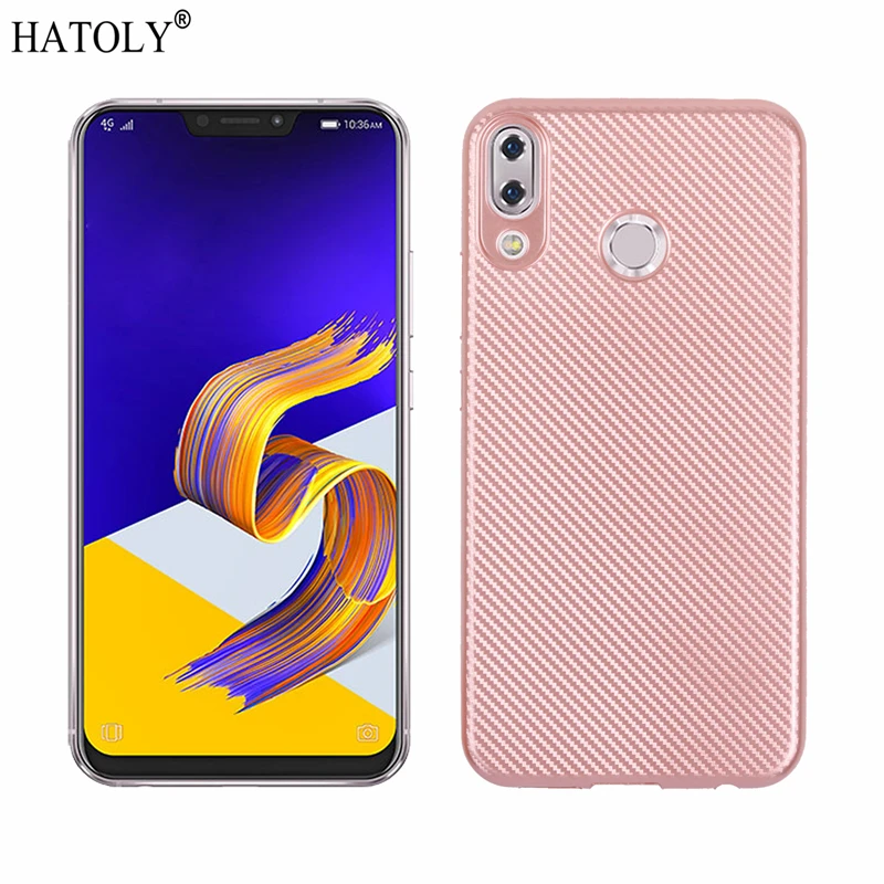 Чехол для телефона Asus Zenfone 5Z/Zenfone 5 ZE620KL, чехол из мягкой резины и кремния, задняя крышка для Asus Zenfone 5Z ZS620KL, чехол Fundas - Цвет: Pink