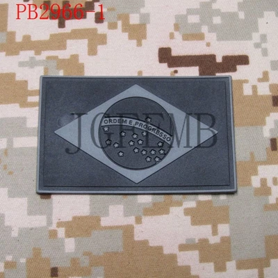 PB2966 Gray Национальный флаг Бразилии 3D накладка из ПВХ - Цвет: PB2966 Gray