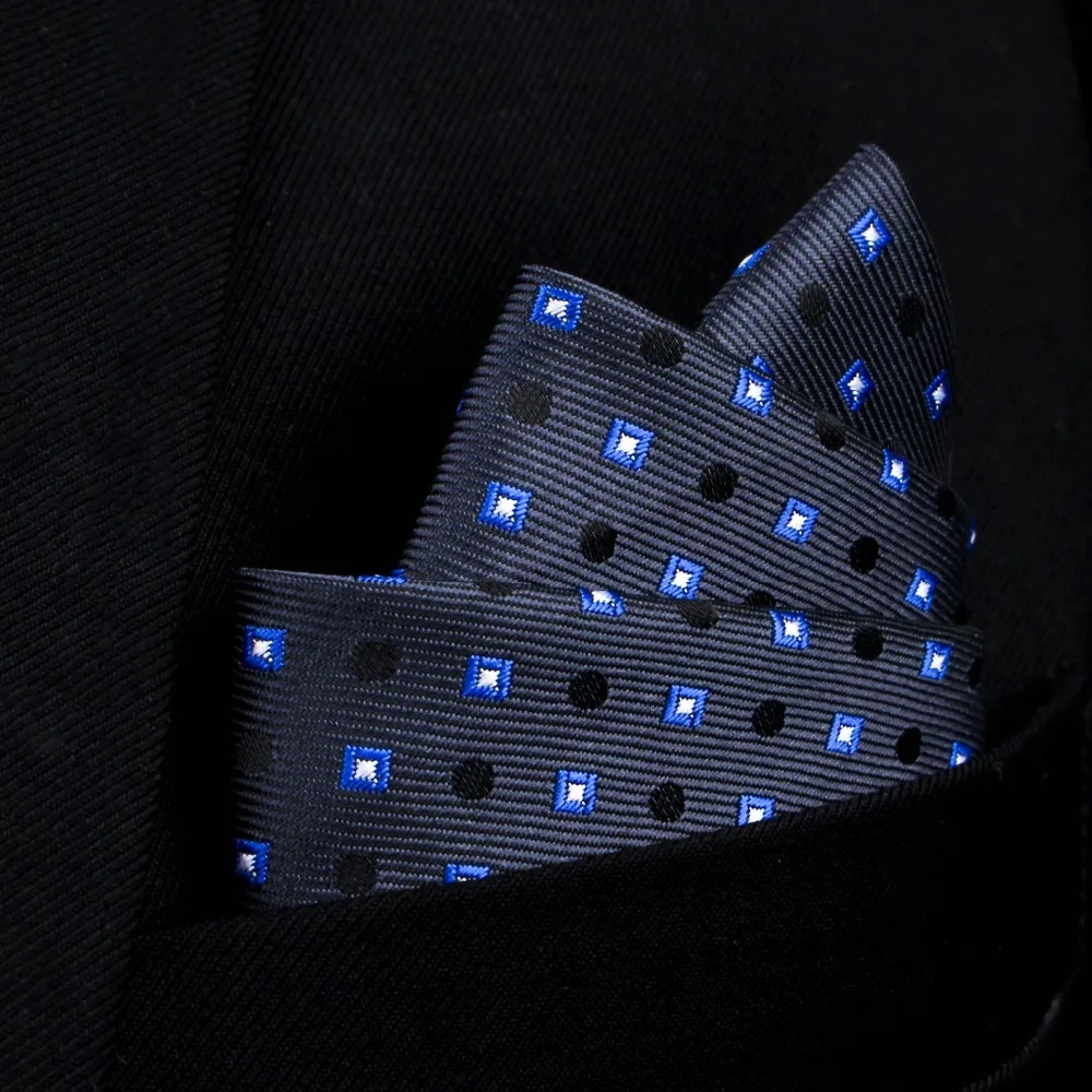 

AWAYTR Men's Striped Dot Handkerchief For Men New Cravat Hankerchief Hankies Men Pocket Towel Print Wedding Accessories 25*25cm