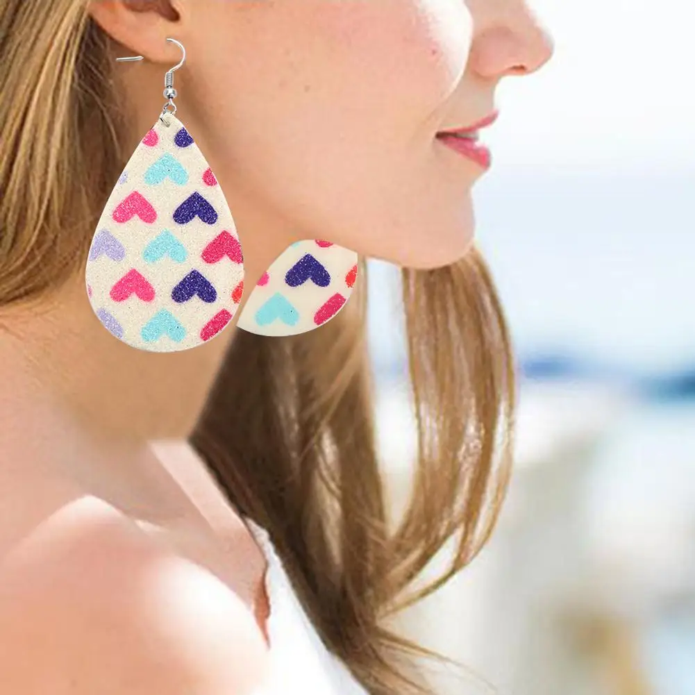 Популярные женские многоцветные серьги Крючки с блестящими листьями висячие из