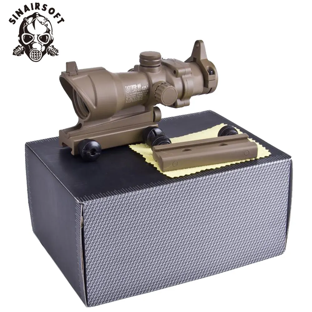 SINAIRSOFT тактическая подсветка 1x32 красный/зеленый точка зрения ж/железные прицелы с Пикатинни для винтовки Сфера страйкбол охота - Цвет: DE