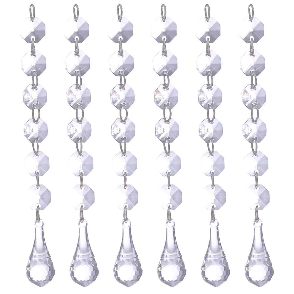 12 шт./компл. Подвеска из хрустальных бусин прозрачные бусины занавески круглые