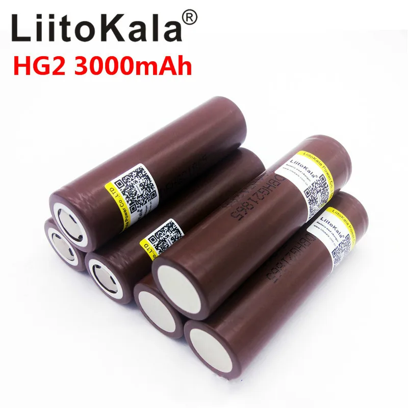Аккумулятор LiitoKala Lii-HG2 18650 3000 мА · ч высокая разрядка большой ток 30 А аккумулятор |