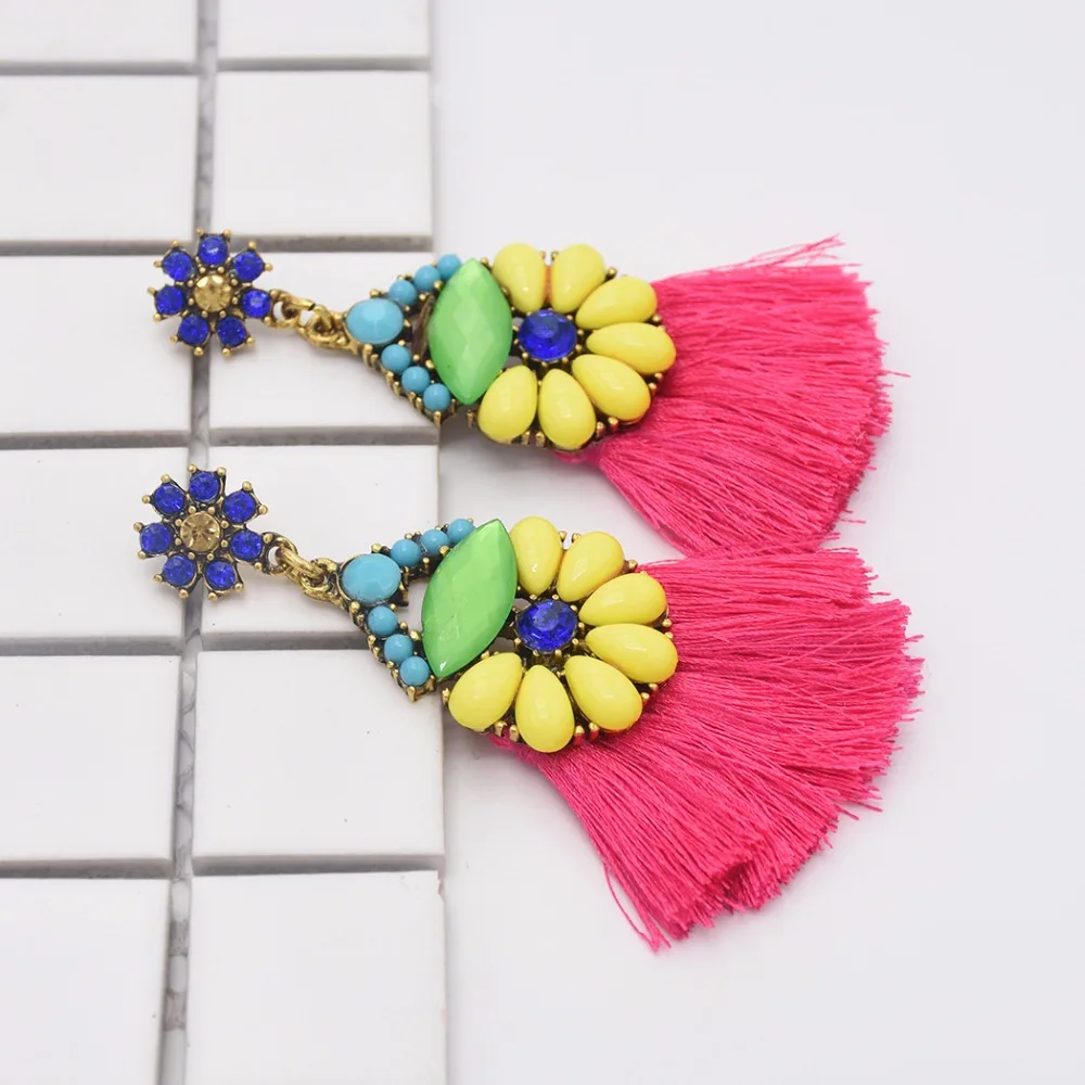 2018 новые модные богемные винтажные серебряные висячие серьги с подвеской в виде