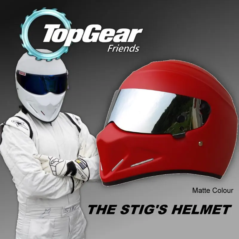 Матовый красный шлем TopGear/коллекционные Поклонники TG как свинка Симпсона/с