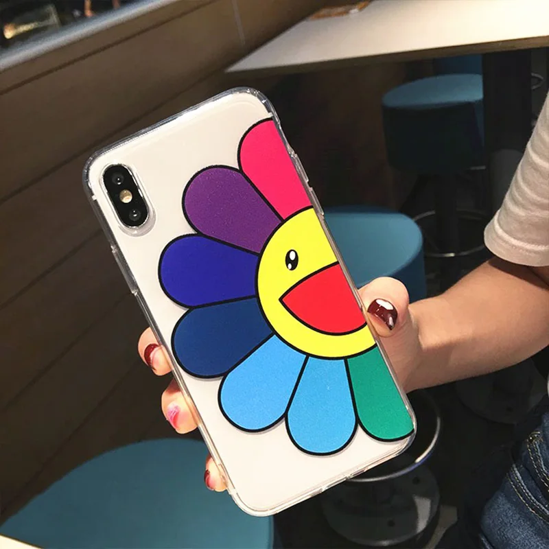 Милый цветной чехол для телефона с цветами iphone XS 12mini 11 Pro Max XR X 6 6s 7 8 plus SE 2020 модный