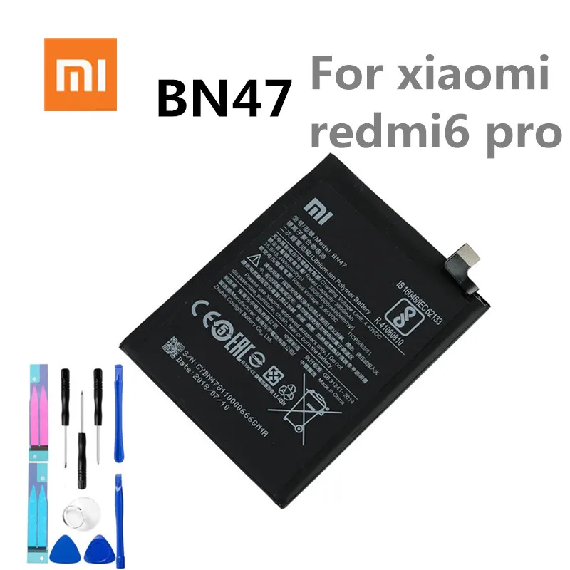 Оригинальный Xiao Mi аккумулятор для телефона BN47 Xiaomi Redmi 6 Pro/Mi A2 Lite 3900 мАч Высокое