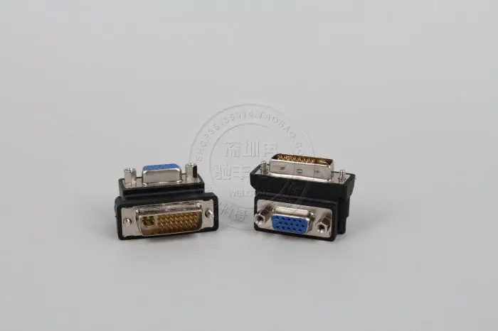 DVI в VGA конвертер адаптера переменного тока 90 градусов I 24 + 5 мужчина к HD15