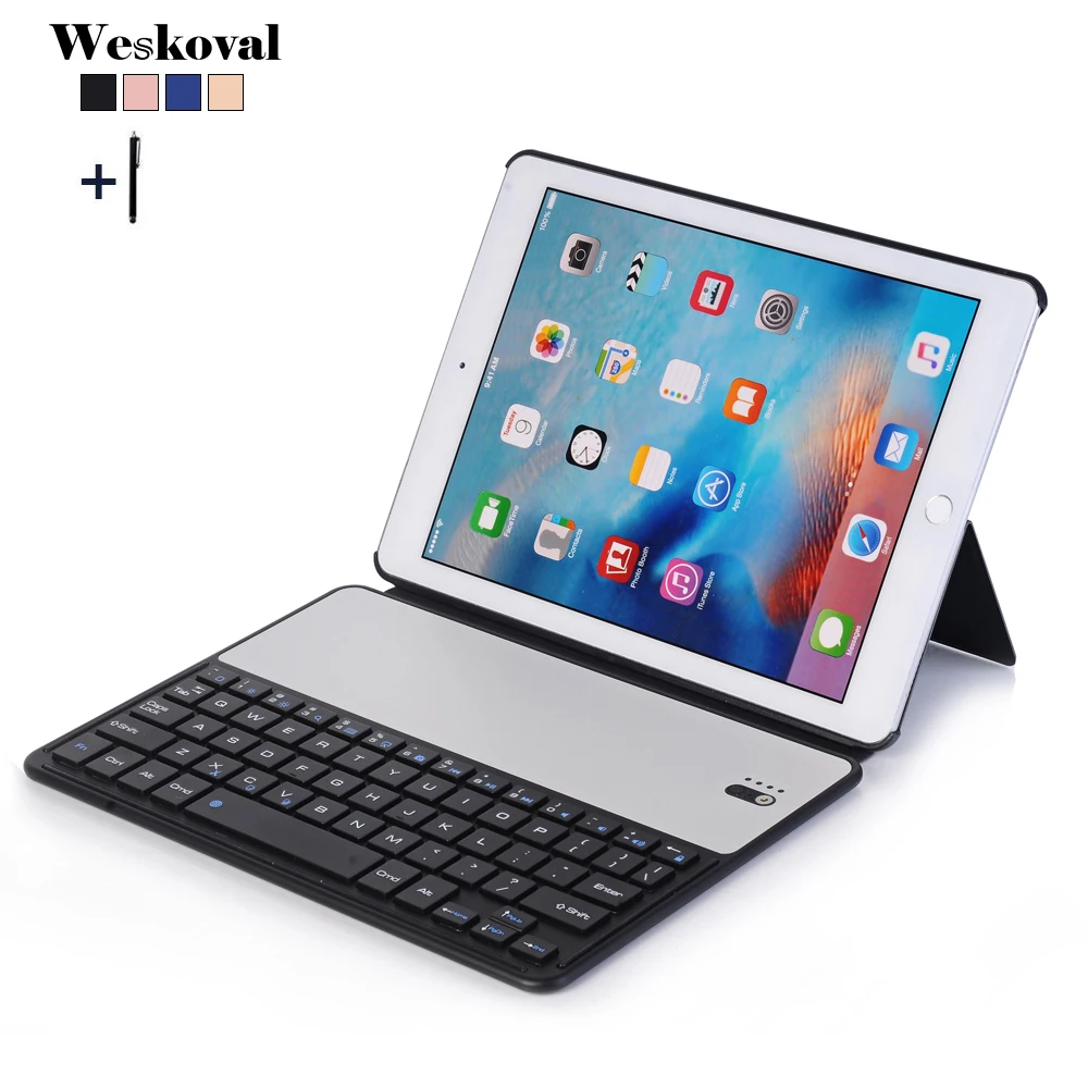 Для iPad 2018 беспроводной Bluetooth чехол клавиатура для 9 7 дюймов 2017 планшет флип Air 2 1