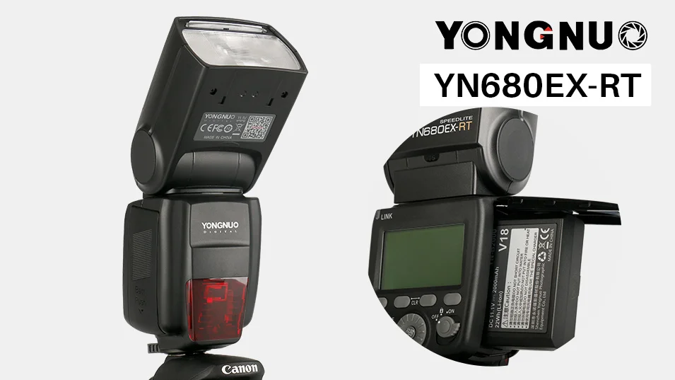 YN680EX-RT беспроводной мастер управление высокой скорости 2,4 г 1 s/8000 s ttl Flash speed lite с 2000 мАч литиевая батарея для камеры Canon