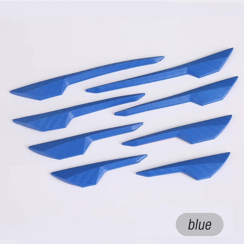 blue 8 шт. мягкий нож из углеродного волокна с узором корпус автомобильной двери защитная наклейка для мотоцикла украшение для автомобилей наклейка для всех - Название цвета: blue