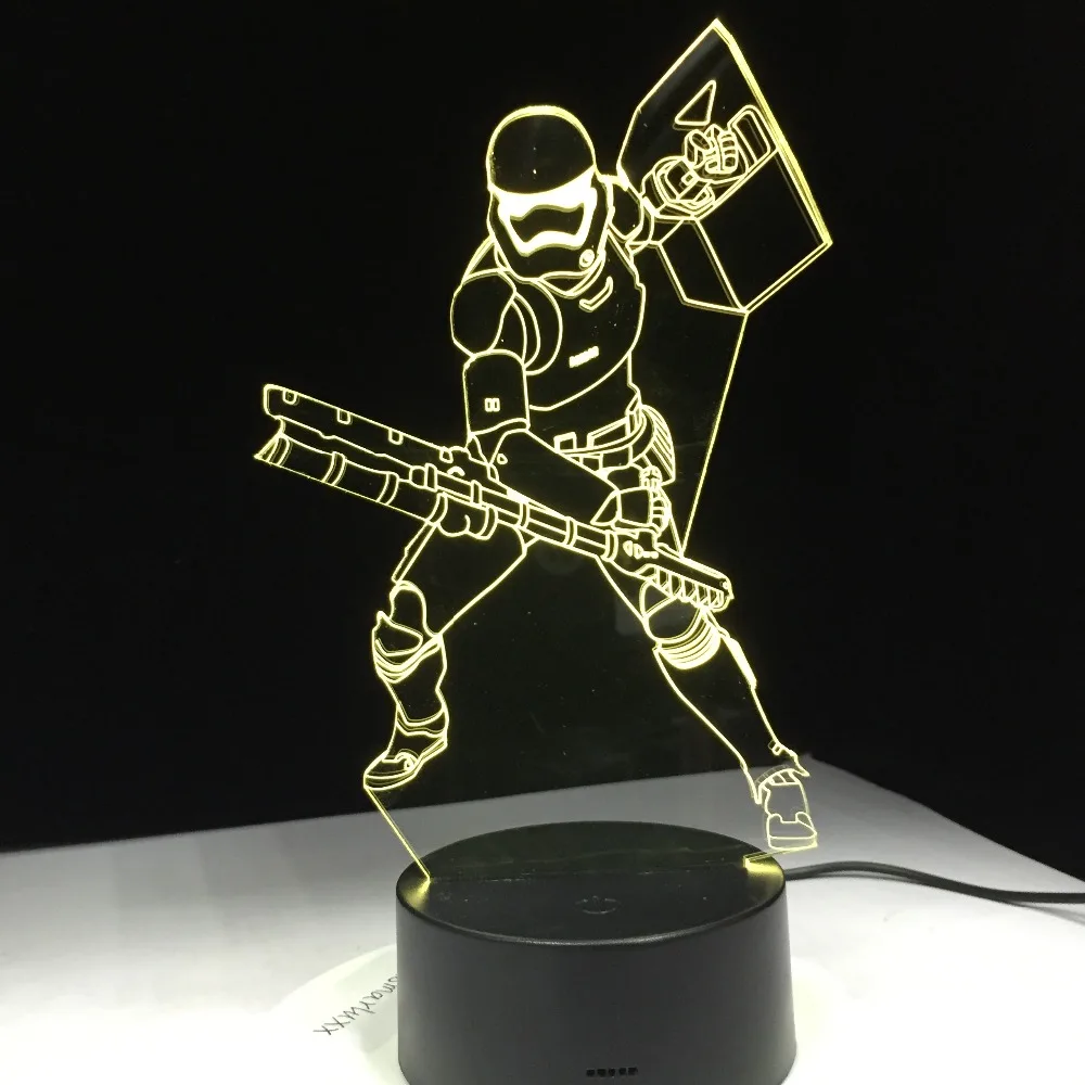 Darth Vader Soldier Shields Acrylic LED Table Light with Touch / Remote Control Factory Wholesale Drop Shipping | Лампы и освещение