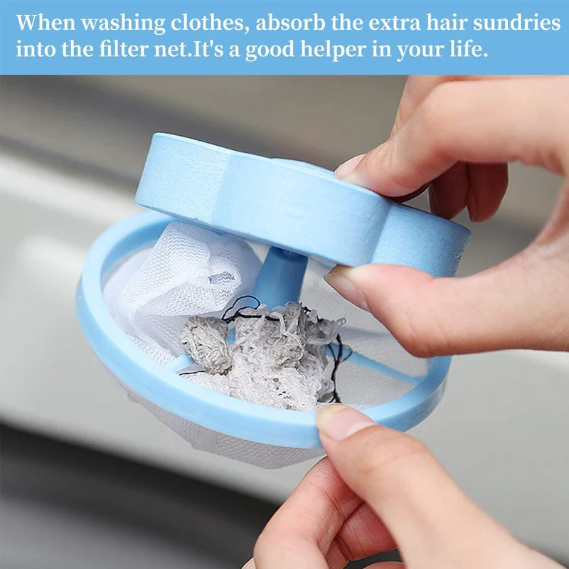 3Pcs/set Washing Machine Filter Bag Hair Remover Floating Universal Net Bag Hair Removal Decontamination Filter Laundry Bag