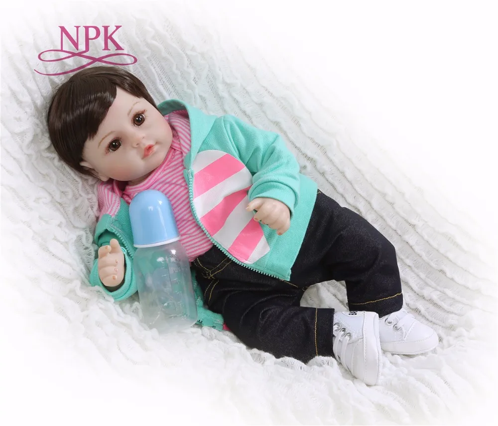 NPK 48 см силиконовые куклы Reborn bebe brinquedo menina Alive новые реалистичные Boneca настоящие для