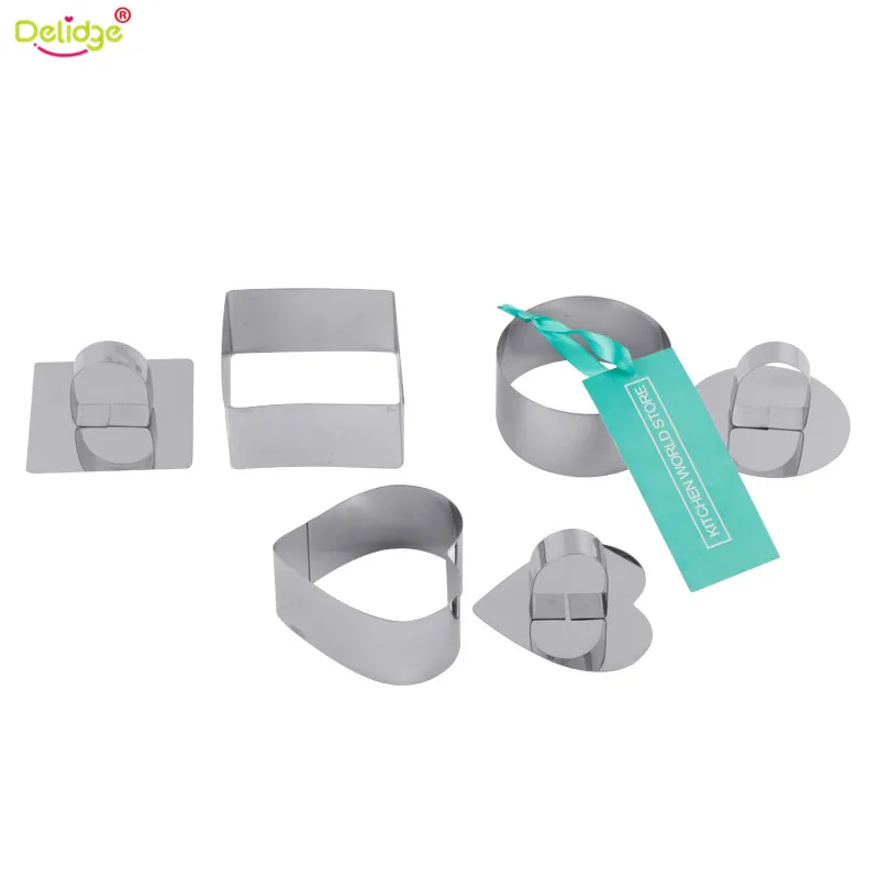 1 шт. 3 формы форма для Мусса из нержавеющей стали прямоугольная круглая в форме