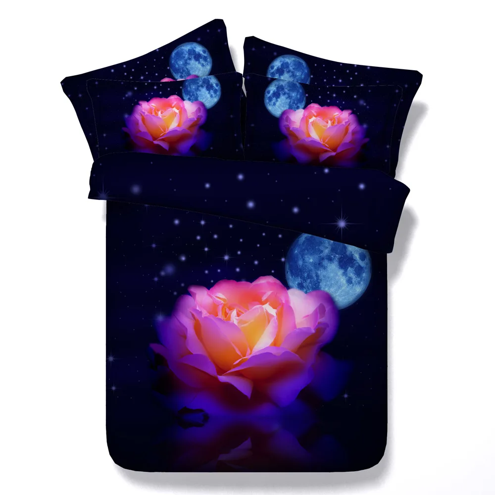 Роза под луной королева пододеяльник Шарм домашнее пуховое одеяло крышка king size
