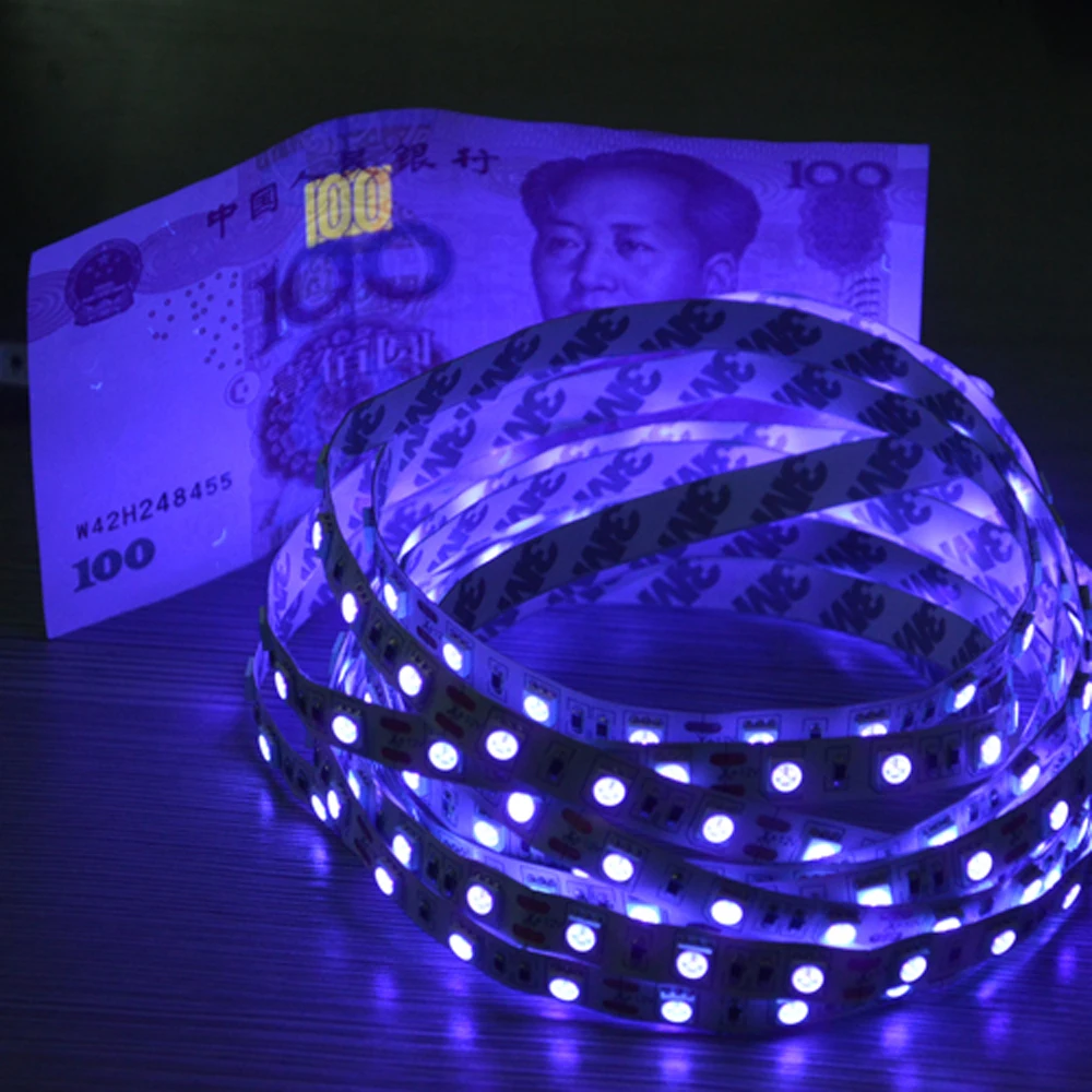 2016 Новинка 5 м Ультрафиолетовый светодиодный полосы светильник DC12V 5050 300 s