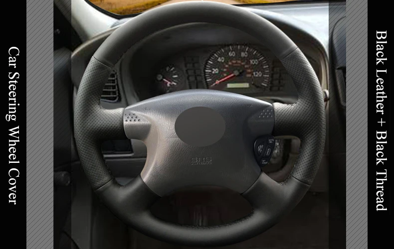 LQTENLEO черная искусственная кожа DIY Ручная сшитая крышка рулевого колеса автомобиля для Nissan Sentra 2000-2006 Sunny 2000-2010