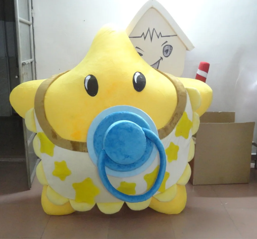 

Лидер продаж 2019, милый желтый талисман с героями мультфильмов для взрослых, маскарадный костюм со звездами, Рождественский Костюм