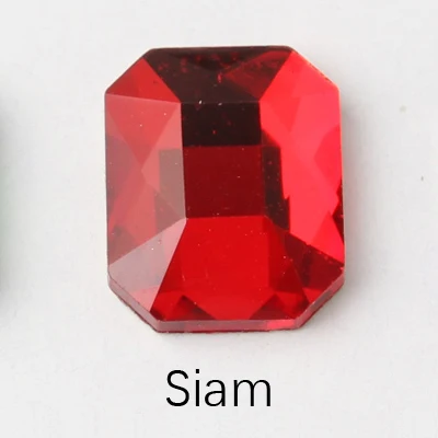 Siam Горячая Распродажа Re-восьмиугольник 8х10мм, Нейл-арт, Стразы 11 цветов красивые стразы crystal Stone 30/100 шт для 3D украшение для ногтей - Цвет: Siam