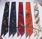 Женский шелковый шарф с принтом на цепочке, 2019