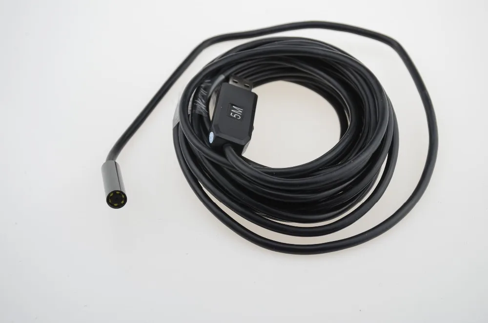 Free Shipping 1pc/lot 9mm 5m USB Endoscope Inspection Camera 6LED IP66 Waterproof High resolution Side-view Mirror IC5H | Безопасность и