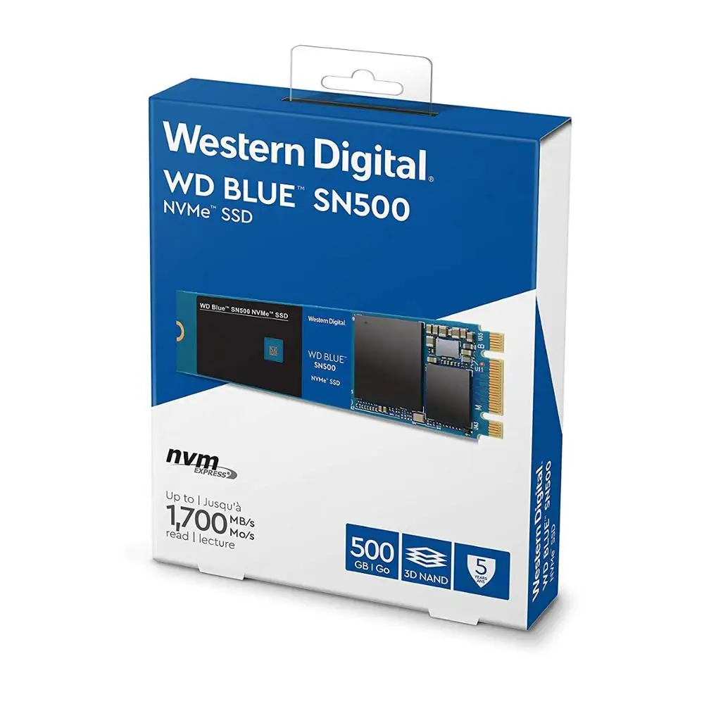 Western Digital BULE SN500 SSD 250 ГБ 500 Гб M.2 2280 NVMe PCIe Gen3 * 2 двухканальный Внутренний