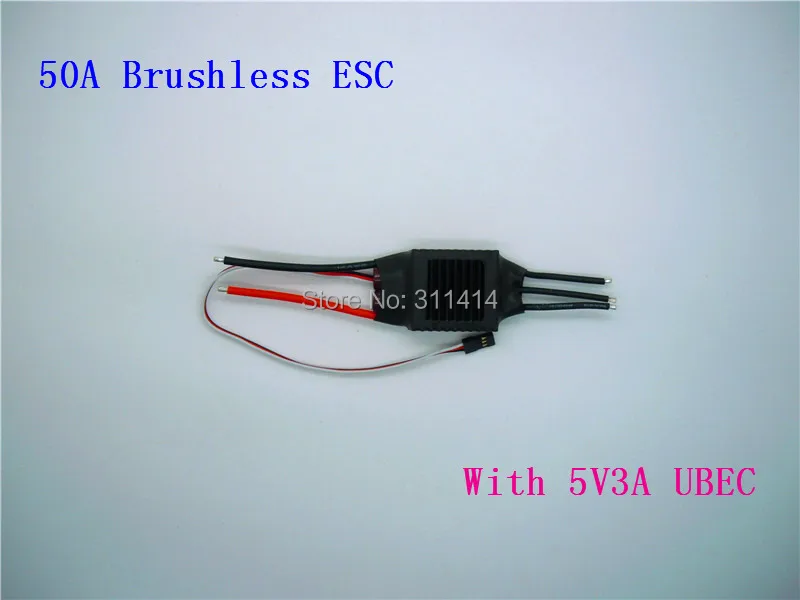 3 шт./лот RC хобби ESC 50A поставляется с 3а BEC 2-4S бесщеточный контроллер скорости