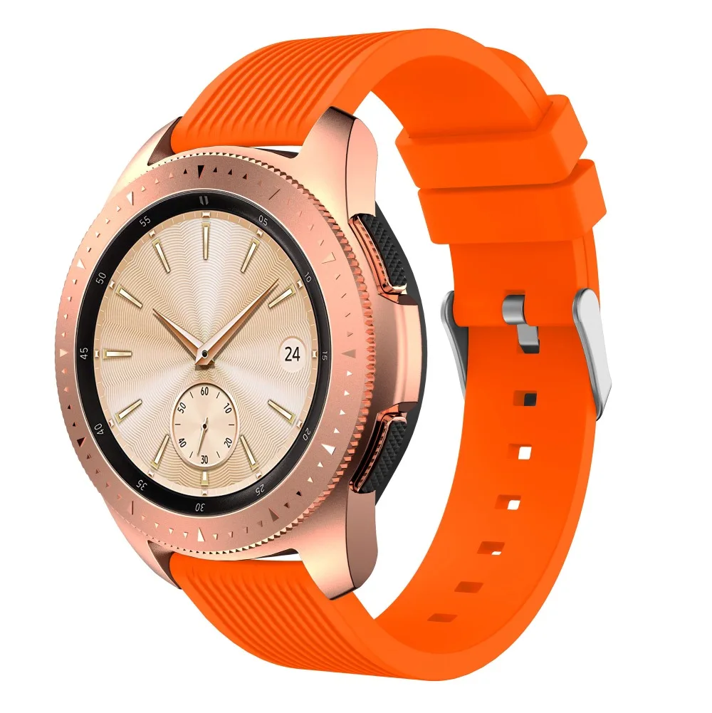 Joyozy 20 мм силиконовый ремешок для часов samsung Galaxy Watch 42 мм версия полосатый резиновый сменный Браслет ремешок