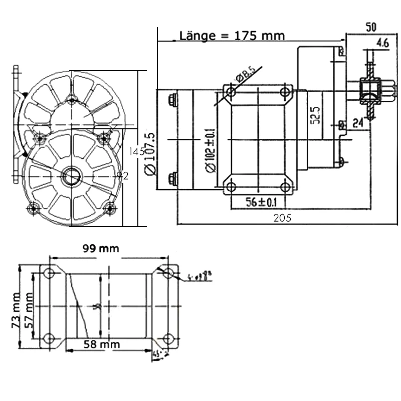 MY1020Z 450W 24 V/36VDC Шестерни коллекторный двигатель для электровелосипедов щетки электрического трицикла мотор для центрального движения E-BIKE запчасти