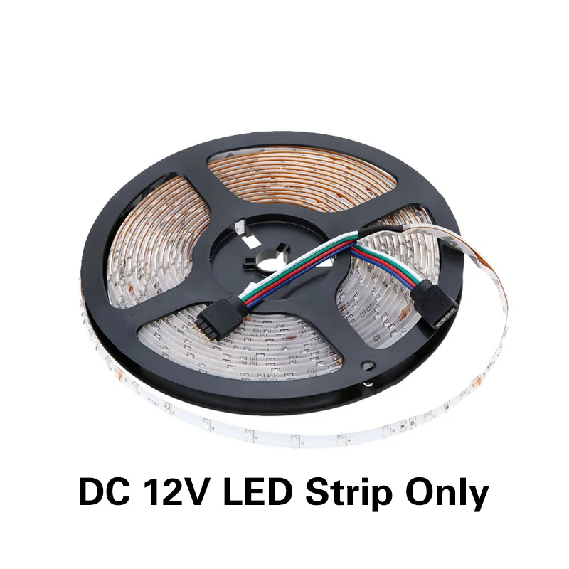 LED Strip 5 метров, 300 светодиодов, RGB, Светодиодная лента, светильник, водонепроницаемый, 2835 DC12V, 60 светодиодов/м, гибкий светильник, лента, теплая, белая, синяя, красная полоса - Испускаемый цвет: LED Strip